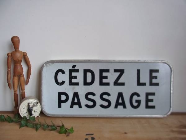 フランスヴィンテージ□フランス標識 看板 プレート ストリート FRANCE