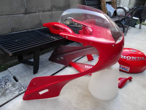 CBX400F CBX550F ロケットカウル 当時 外装一式 純正赤 BEET(セット 