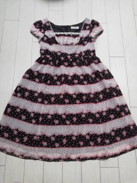 エミリーテンプルキュートドットレース薔薇ワンピース超美品