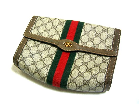 ★希少！★オールドグッチ★GUCCI★GG柄セカンドバッグポーチBAG