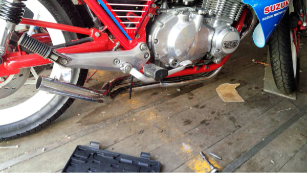 GSX400F 分割式 4-2-1 プリティレーシングマフラー 旧車會 中古