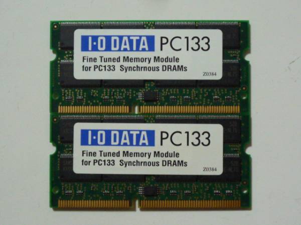 I O DATA PC133 1GB 512MB×2枚 SDRAM 144pin(512MB～)｜売買されたオークション情報、yahooの商品 ...