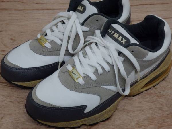 ナイキ エアバースト スニーカー メンズ 白×灰 AIR MAX 27.5cm(27.5cm 