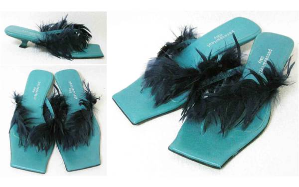 ■H.P.FRANCE【アッシュペーフランスセレクト】羽根付ミュール36