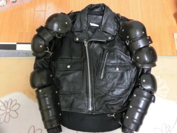 ☆G-MAX製 雷神プロテクター付き☆ライダース （検 カドヤ）(M