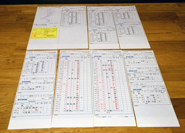□スタフ(乗務員時刻表) 高崎電車区 185系115系107系行路揃い□(廃品 