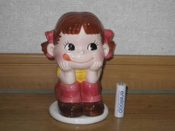 フジヤ　ぺこちゃん陶器オルゴール ペコちゃん□陶器□ケーキ型オルゴールのペコちゃんのみ□不二家