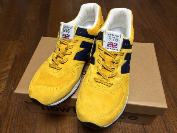 New Balance M576PYB UK製 27.5cmイエロー×ネイビー新品England(27.5cm 