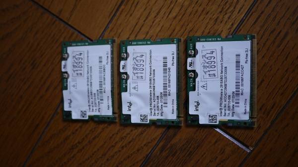 Intel PRO Wireless 2915ABG 無線LAN WM3B2915ABG 3枚ジャンク(LANカード)|売買されたオークション ...