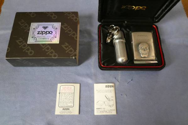 ★限定　Zippo 天然ダイアモンド　スケルトン　ドクロ　スカル
