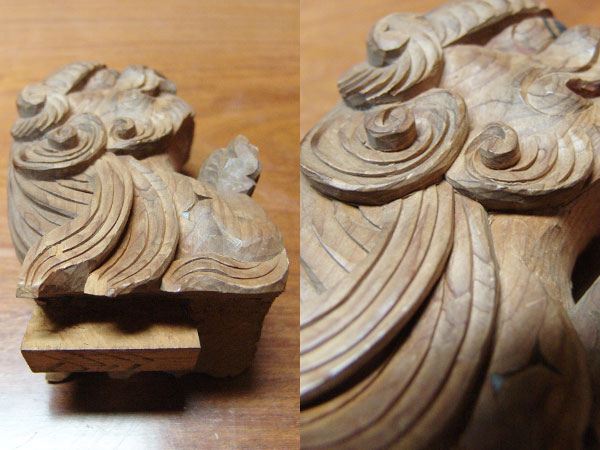 神社神輿/木鼻彫刻/獅子阿吽/木彫り(木工、竹工芸)｜売買された