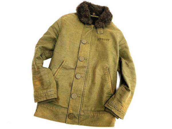 STUSSY ステューシー N1 ボア付 中綿デッキジャケット M/b096