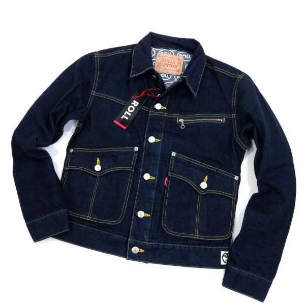 新品 ロール ROLL　ジップアップ デニムGジャン(S)