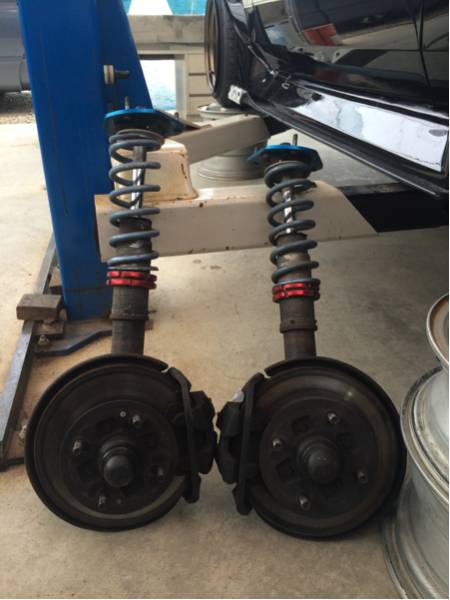 AE86 フロント車高調 ロールセンターアダプターキャリパー付き！