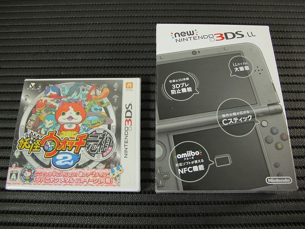 newニンテンドー 3DSLL 本体 未使用 メタリックブラック 元祖付d