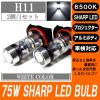 C26系後期 セレナ H11 フォグランプLED 75W SHARP ホワイト