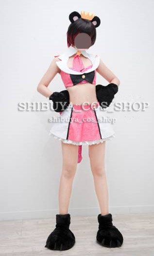 コスプレ衣装+ウィッグ☆ユリ熊嵐/百合城銀子/熊タイプ手＆足付