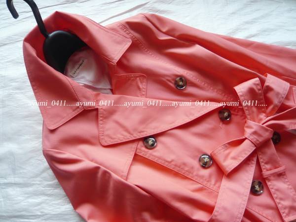 春♪a.v.v/ピンク.ミドル丈スプリングトレンチコート7号Ｓavv