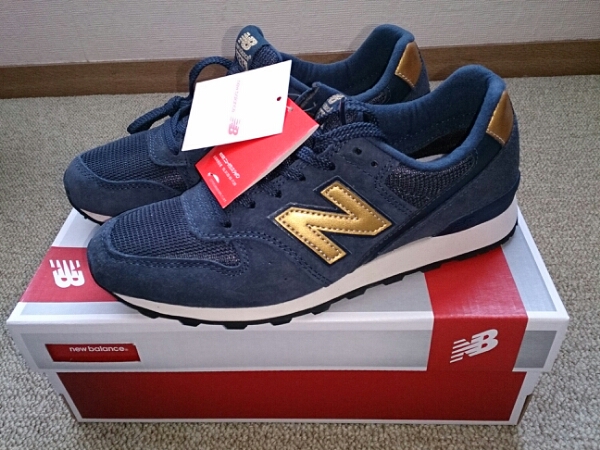 新品★ニューバランス★WR996★23.5cmネイビーゴールド