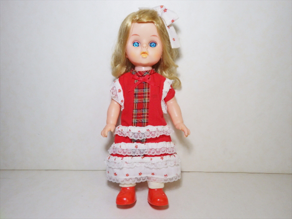☆昭和レトロ 歩行人形 スリープアイ 青目 金髪 41.5cm 女の子 