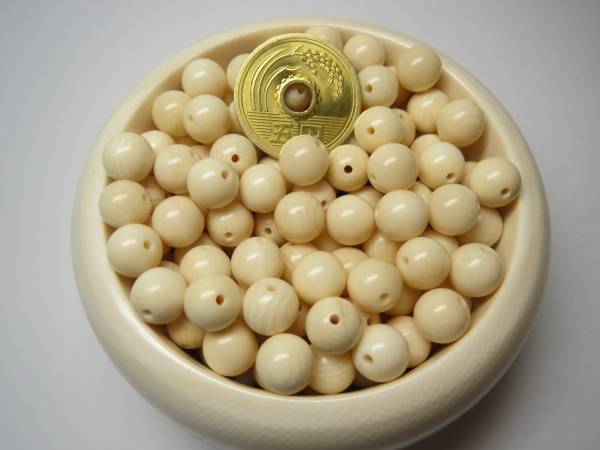 【本象牙百貨店】今回は象牙の『正丸・玉素材8mm』 ○100個●