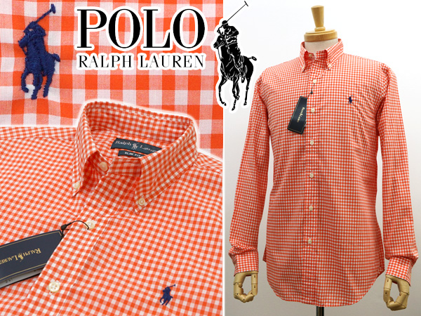 ポロラルフローレン[新品/正規]定価15120円ギンガムシャツ M=日L