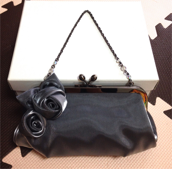 PETITSOIR☆プチソワール パーティーバッグ結婚式クラッチグレー