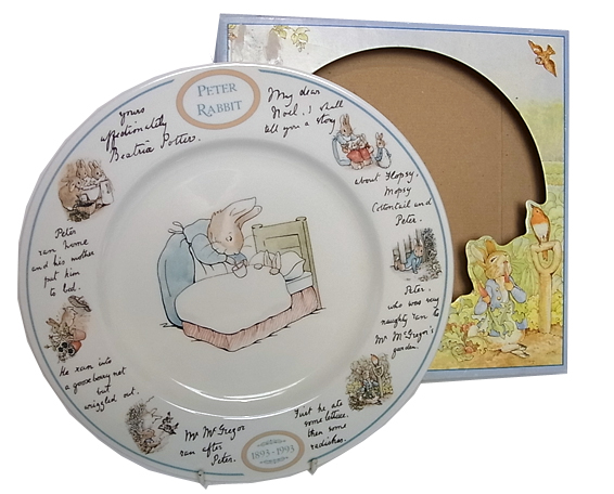 ウェッジウッド ピーターラビット100周年記念プレート未使用箱入_1