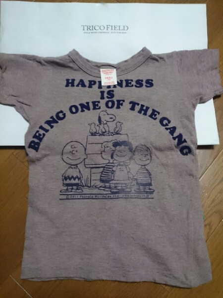 美品デニム&ダンガリースヌーピーコラボ半袖Tシャツ110