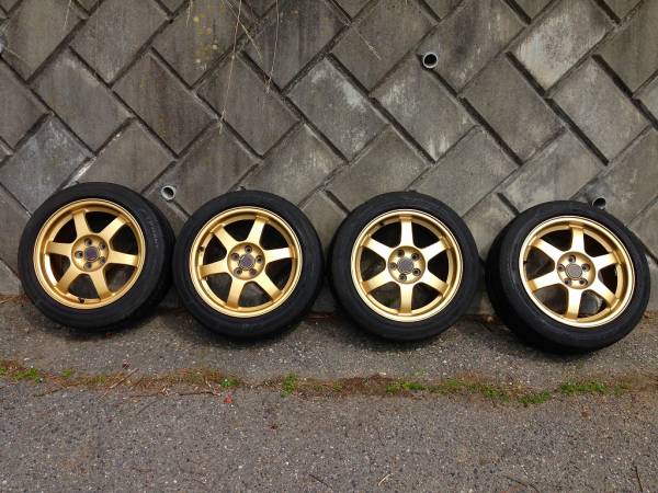 RAYS TE07 STi GC8/インプレッサBRZ/86 WRX S201 新品タイヤ付 