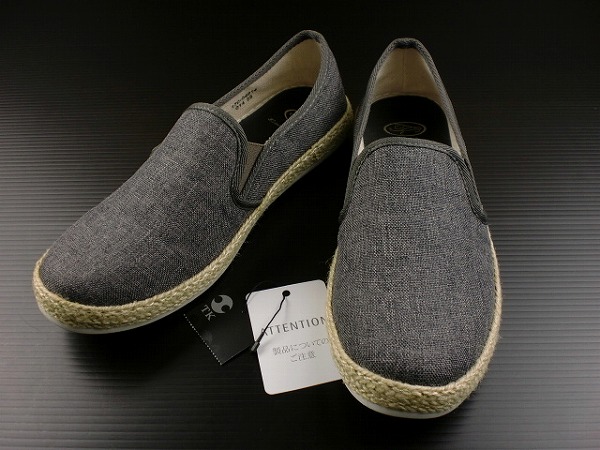 新品★タケオキクチ/TK/エスパドリーユスリッポン/灰/25.5