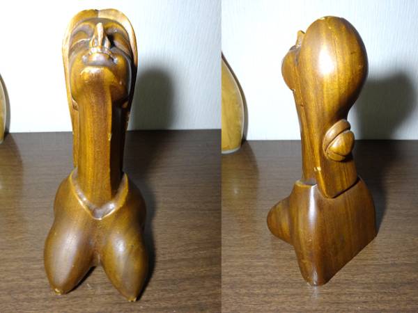 60's ハワイのエロい木彫の置物 TIKI フラガール ハワイアン(雑貨