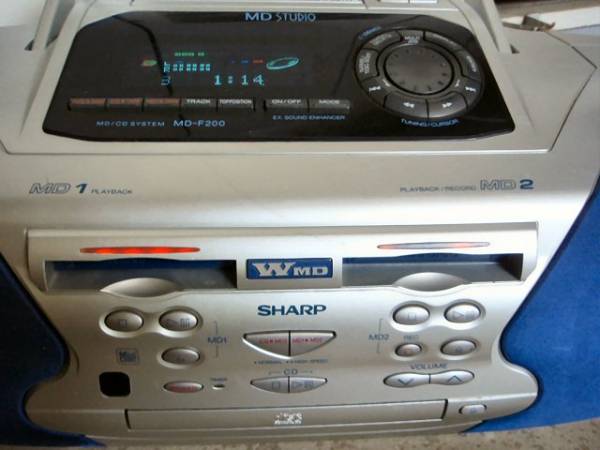 SHARP CD・WMDラジカセ MD-F200 一応ジャンク(一般)｜売買された