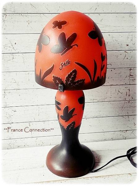 ・.*美しいガラス細工のガレ風スタンドランプ*.・