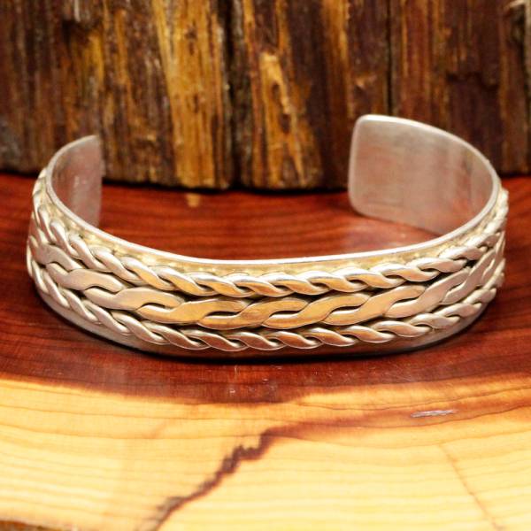 ビンテージシルバーナバホ重バングル43.6g