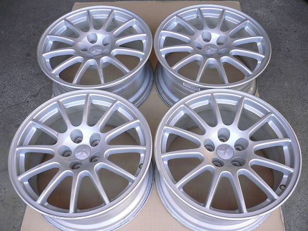 (S-605)ランエボ10純正 18x8.5J(+38)PCD114.3　5穴　4本