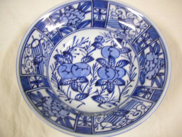 源右衛門 染付芙蓉手深皿5客 16cm【検】向付盛鉢なます皿(染付