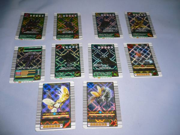 ムシキング　アクティオン、ギラファ等2003秋　金銀技カード10枚