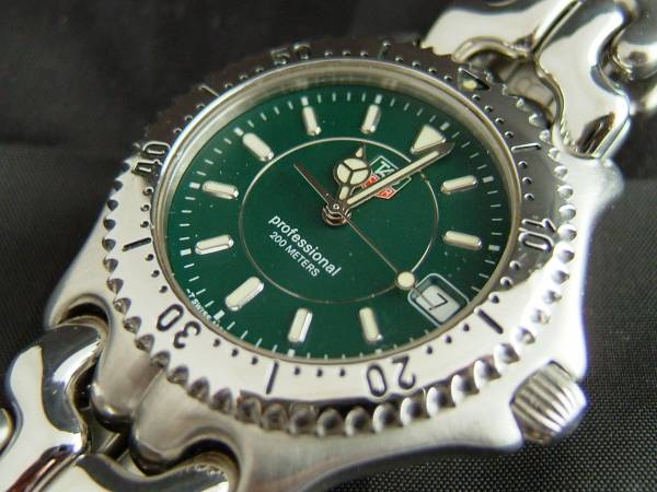 ★激安！★ホイヤー・セル・メンズ★グリーン文字盤★美品