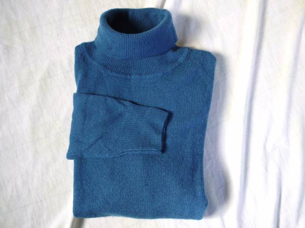 ★新品格安!!ジャーナルスタンダード★カシミア混タートル★Ｍ青