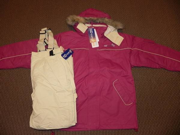 新品 パンツシミ有　NX　スキーウエア上下　エンジ　L●6