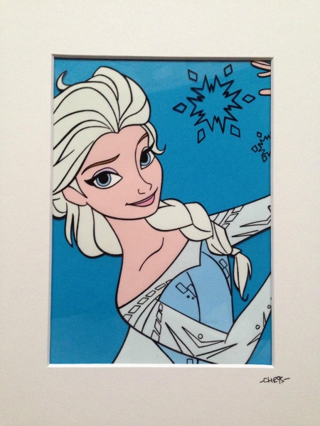 アナと雪の女王エルサ☆ディズニー Disny手描きセル画(真作保証)