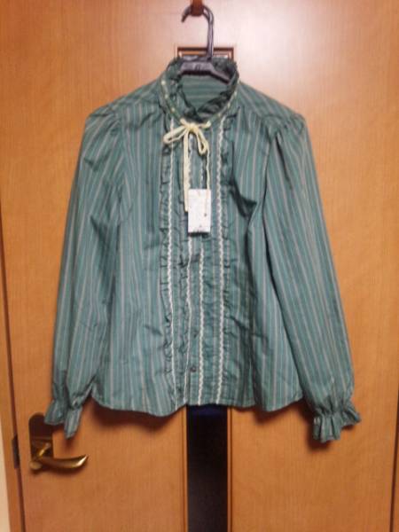 ◆axes femme◆ 先染めストライプブラウス・Ｌ　新品