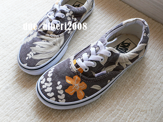 バンズVANS AUTHENTICアロハ花柄スニーカー23.5cmロンハーマン