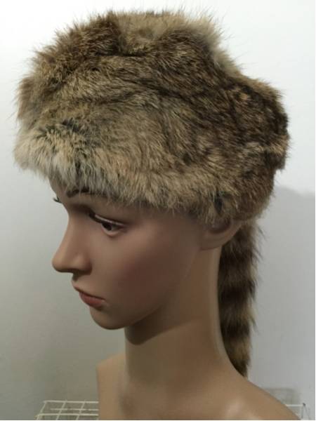 送料無料ハット帽子ラビットファー中古オールドHATキャップ男性