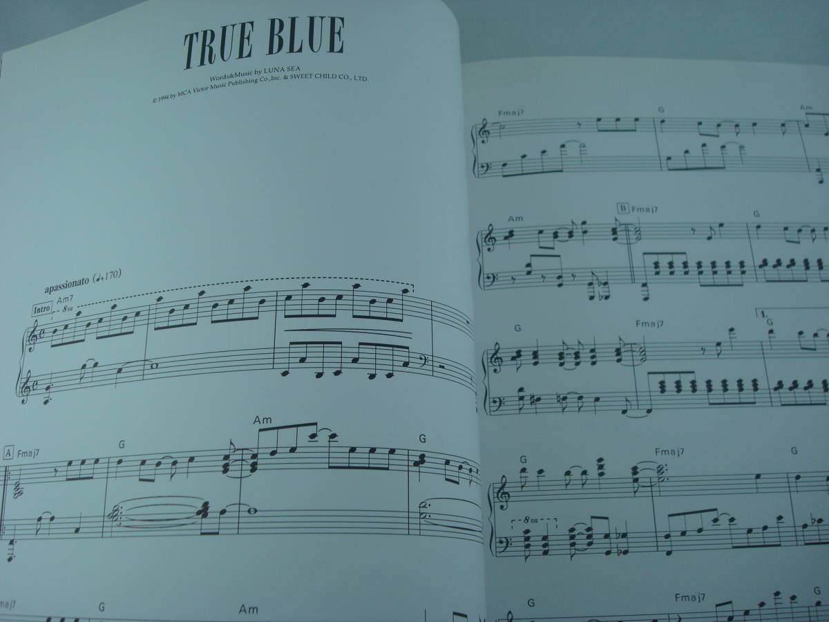 CD付◇LUNA SEA ルナシー ピアノ・ソロ・インストゥルメンツ Piano