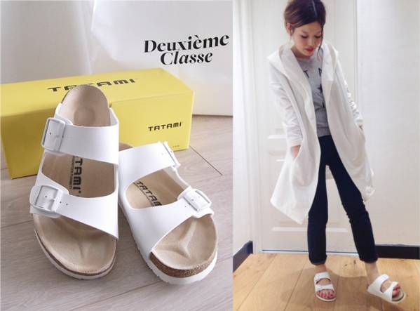 今季新品ドゥーズィエムクラス☆TATAMI*Wベルトサンダル白