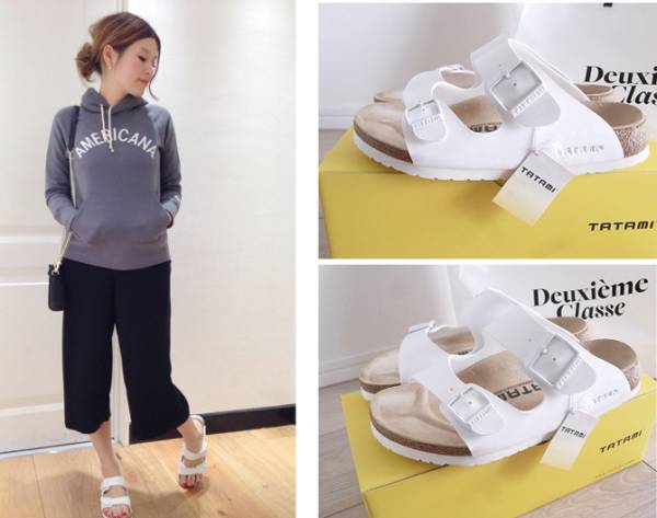 今季新品ドゥーズィエムクラス☆TATAMI*Wベルトサンダル白