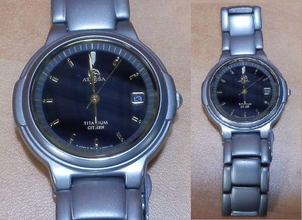 Attesa Citizen Eco-Drive Titanium Dial 0 May 1 Gold Two-Tone Watch