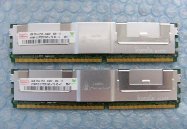 qa1 DDR2 667 PC2-5300F-555 FB-DIMM 4GB hynix 2枚 合計8GB